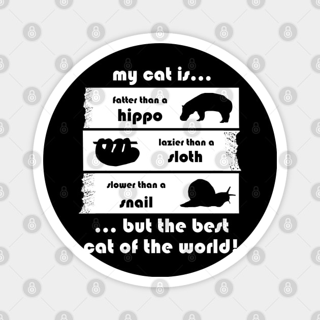 Big cat kitten fat funny saying idea Magnet by FindYourFavouriteDesign